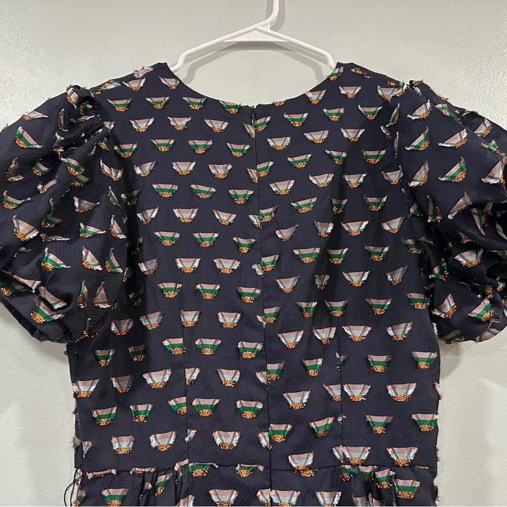 Hunter Bell The Palmer? Dress in Navy Metallic sz 12 - Picture 6 of 6